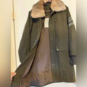 Zadig & Voltaire Utility jacket with real fur collar